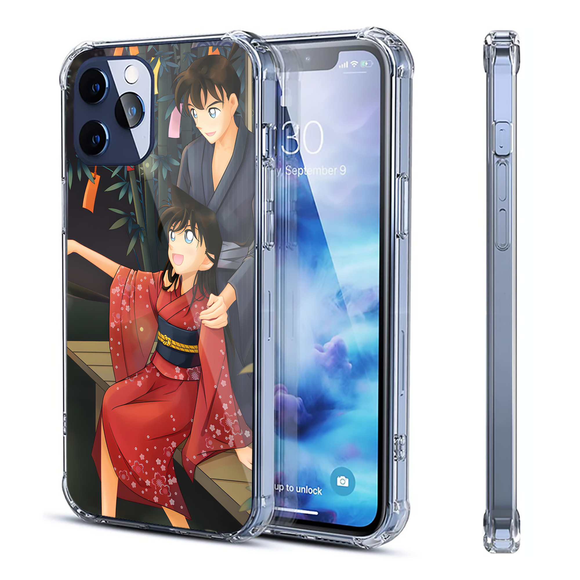 （画像用） 名探偵コナン Detective Conan 【iPhone 12シリーズ対応】透明スマホケース（クリアソフトケース）